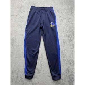 Golden State Warriors Pants Youth 10-12 Blue NBA Basketball Fleece Sweat Joggers